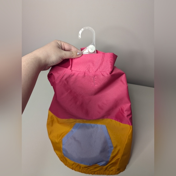 NWT Pet Windbreaker Jacket Large Pink and Yellow/Orange - Picture 4 of 8